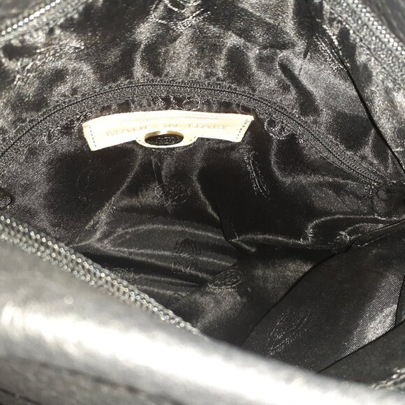 AVORIO-Black Leather Shoulder/Crossbody Bag-Italy-Near Mint - Picture 6 of 6